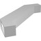 Ekena Millwork 3-in. W x 18-in. D x 18-in. H Burlington Architectural Grade PVC Knee Brace BRCP03X18X18BUR - alternate 3